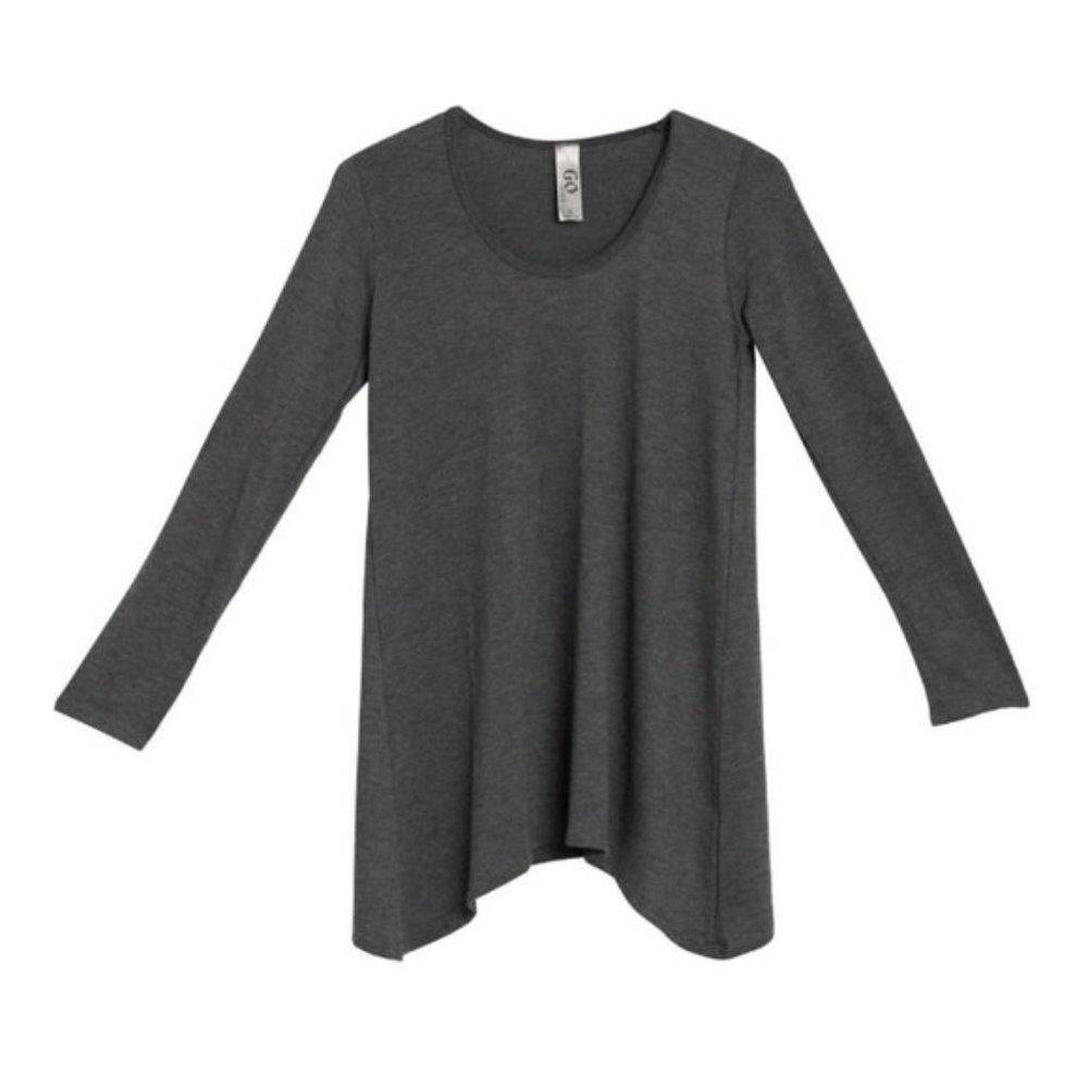 Nwt Go Couture Solid Sharkbite Tunic Sweater | L - image 2